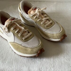 Nike Cream and Tan waffle Sneakers